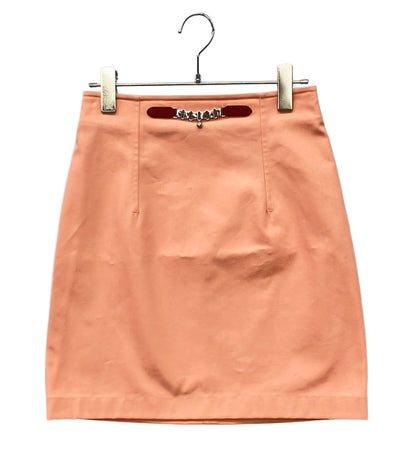 美品 HERMES メタルモチーフバックルショートスカート 2H0313DO レディース SIZE 34 (S) エルメス