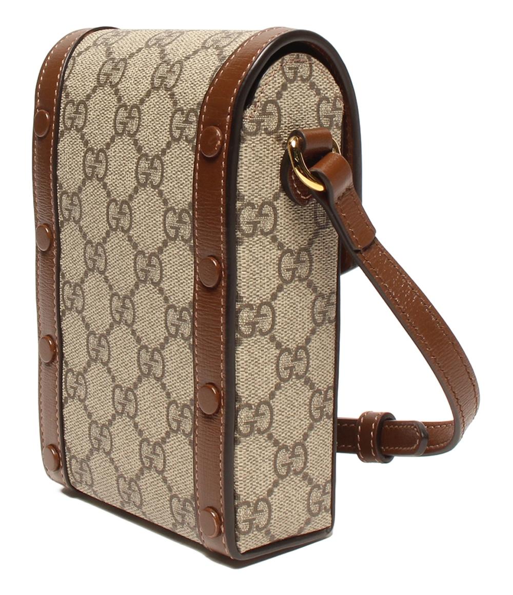 【美品】グッチ ショルダーバッグ ホースビット ロゴ金具 斜め掛け メンズ 黒 GUCCI グッチ ショルダーバッグ ホースビット シルバー金具 ロゴ