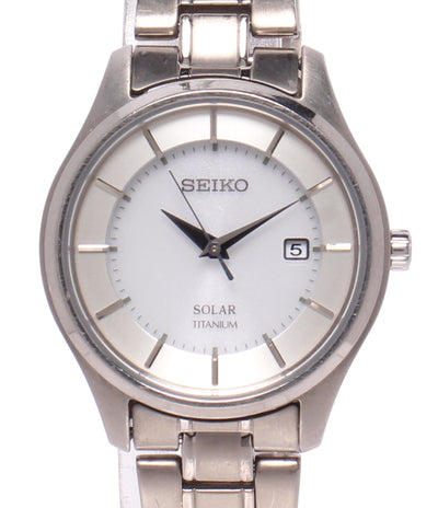 SEIKO 腕時計 ソーラー ホワイト V137-0CS0 レディース セイコー