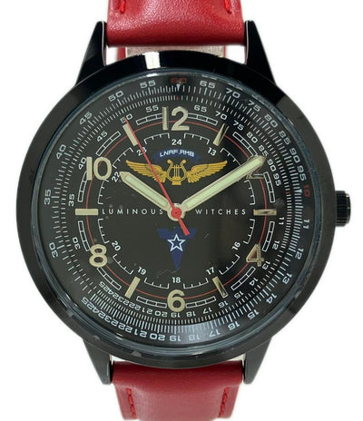 美品 腕時計 連盟空軍航空魔法音楽隊 ルミナスウィッチーズ クオーツ ブラック レディース メンズ
