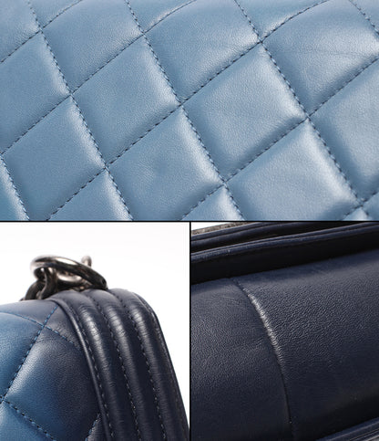 CHANEL チェーンショルダーバッグ 肩掛け シルバー金具 シングルフラップ ボーイシャネル 25 A67086 レディース シャネル
