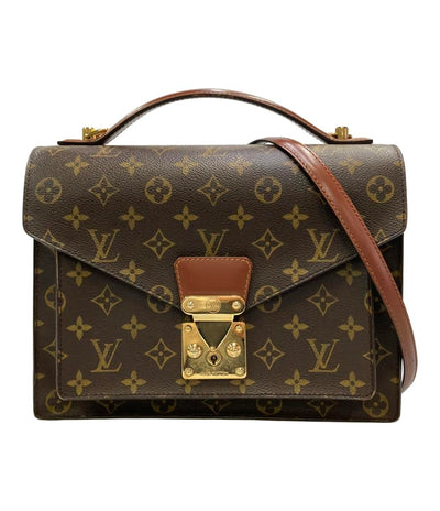 訳あり ルイ・ヴィトン 2WAY ハンドバッグ ショルダーバッグ 斜め掛け モンソー 28 モノグラム M51185 レディース LOUIS VUITTON