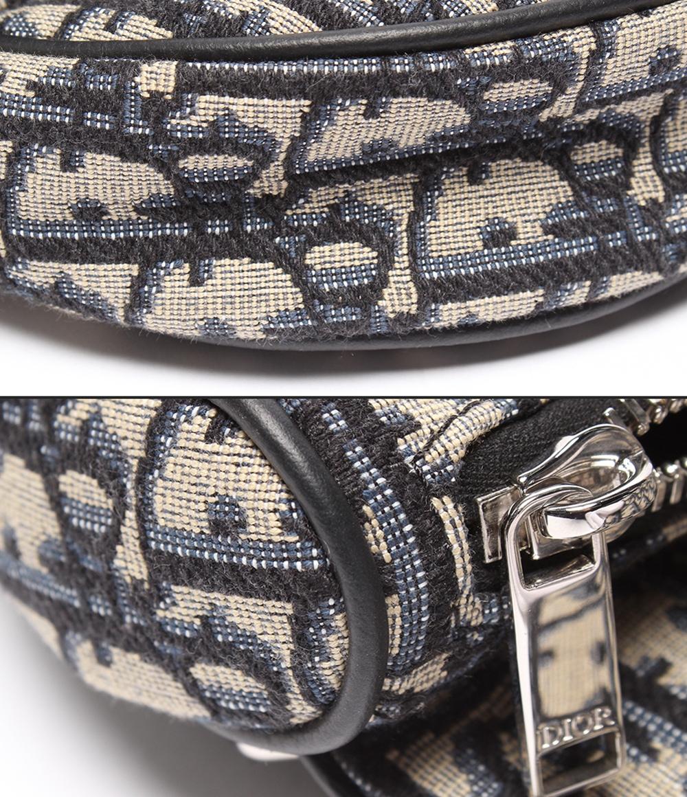 美品 Dior ボディバッグ キャンバス サドルバッグ 16BO0262 メンズ ディオール