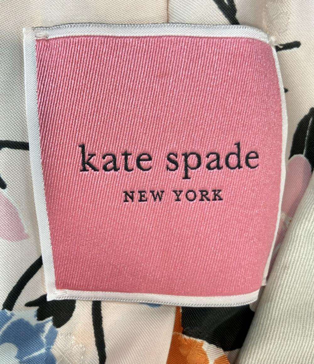 Kate Spade トレンチコート リュクス 裏地フローラルプリント ベルト K7409 レディース SIZE S ケイトスペード