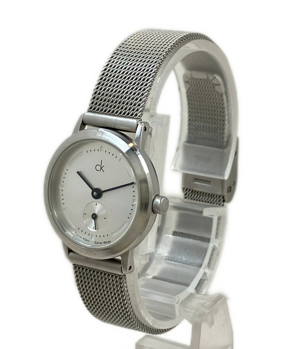 美品 Calvin klein 腕時計 クオーツ シルバー K03331 レディース カルバンクライン