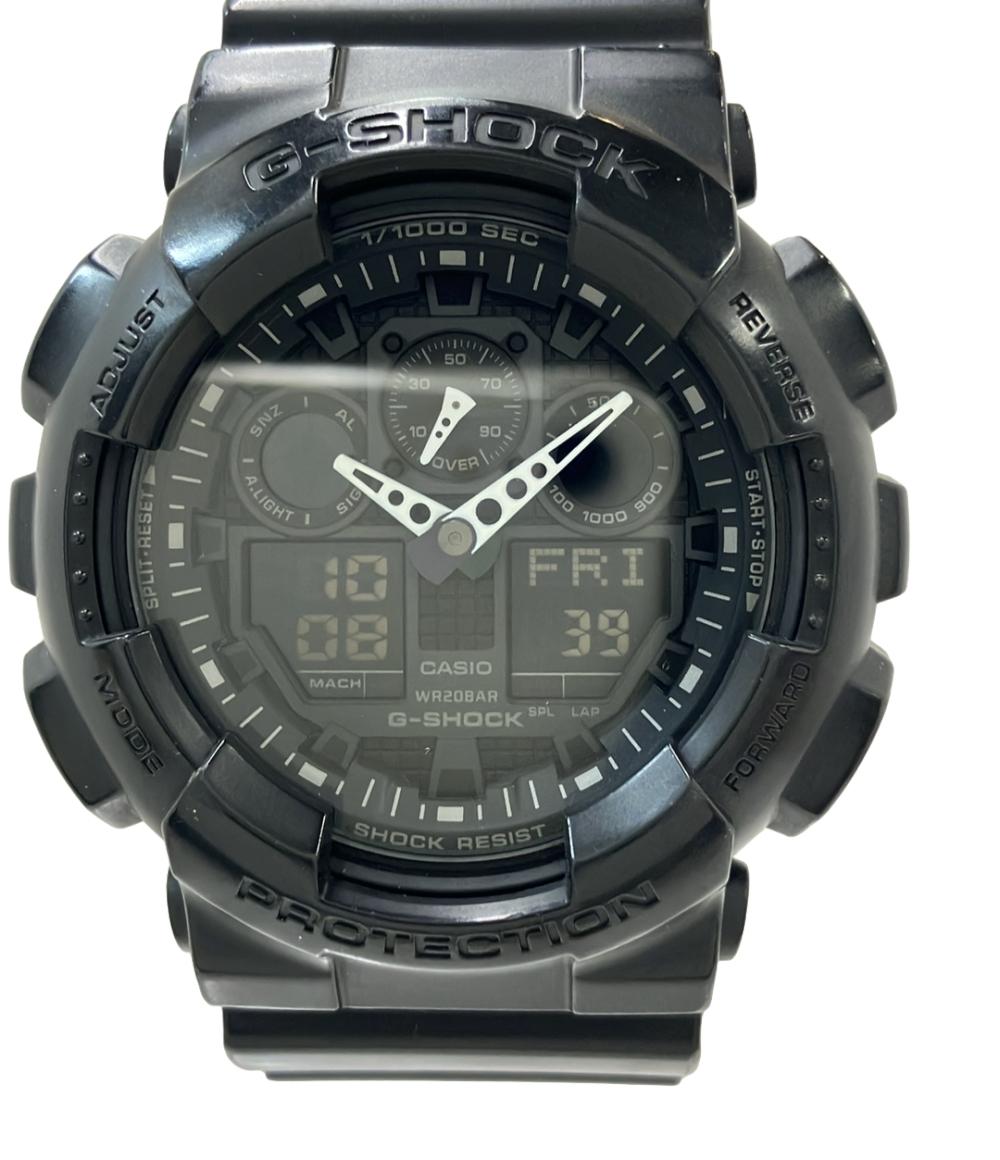 CASIO 腕時計 G-SHOCK クオーツ ブラック GA-100 メンズ カシオ