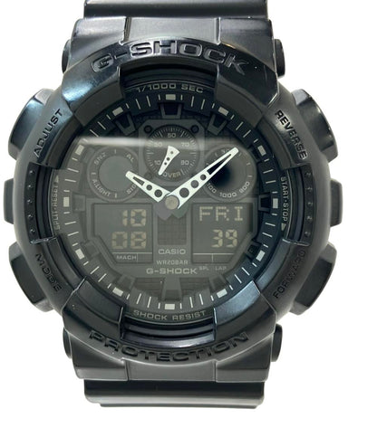 CASIO 腕時計 G-SHOCK クオーツ ブラック GA-100 メンズ カシオ