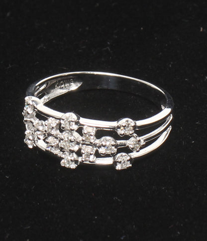 美品 リング 指輪 K10WG ダイヤ 0.25ct レディース SIZE 14号