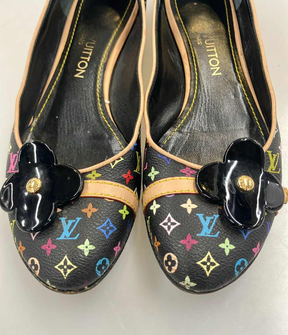 LOUIS VUITTON パンプス モノグラム マルチカラー フラワーモチーフ