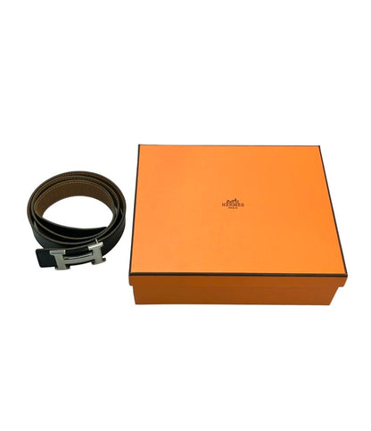 エルメス ベルト シルバー金具 Hバックル コンスタンス メンズ HERMES