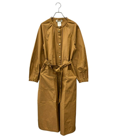 'S MaxMara 長袖ワンピース シャツ ドットボタン ベルト付き バンドカラー レディース SIZE 40 (M) エスマックスマーラ