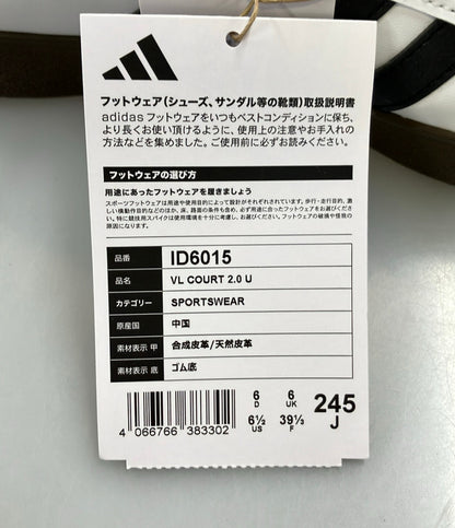 美品 adidas ローカットスニーカー VL コート 2.0 U ID6015 ユニセックス SIZE 24.5 アディダス
