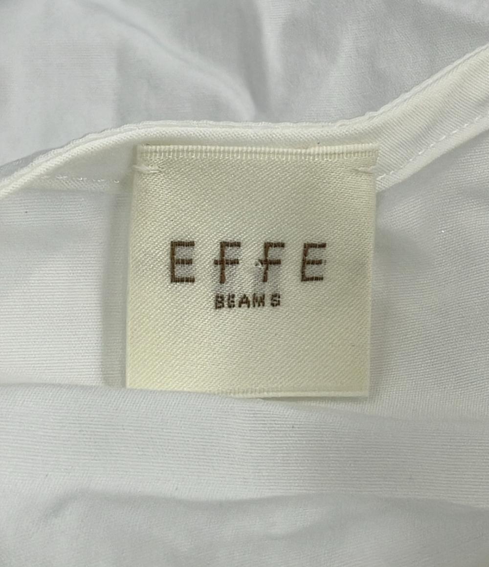 エッフェビームス 長袖ノーカラーシャツ ボウタイプルオーバーブラウス レディース SIZE 38 (M) EFFE BEAMS