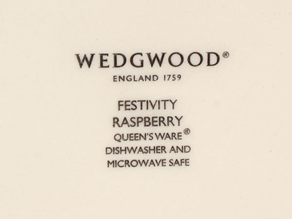 美品 WEDGWOOD プレート 皿 2点セット 20cm フェスティビティ ラズベリー ウエッジウッド
