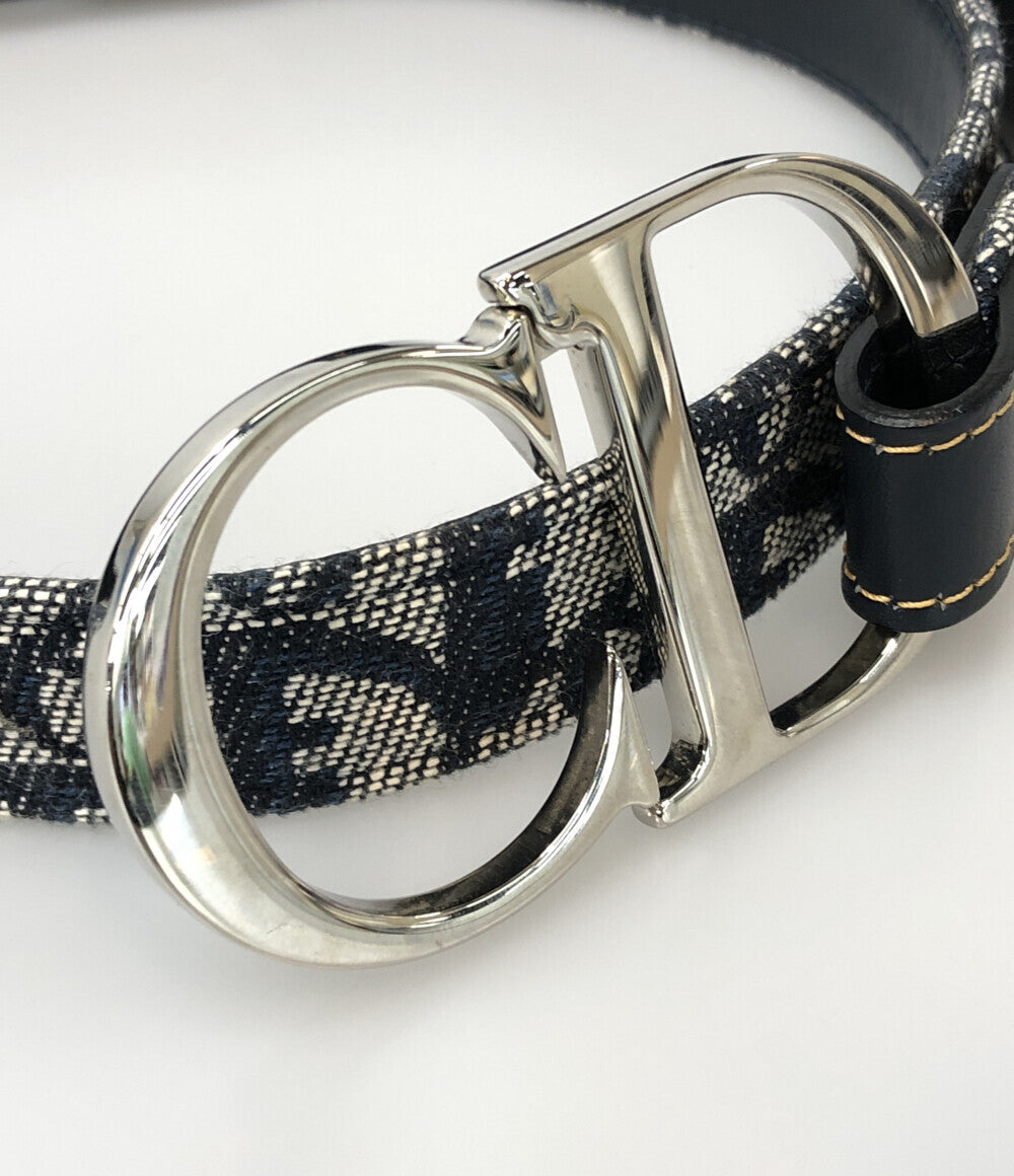 極美品✨Dior ベルト CDバックル ロゴ オブリーク トロッター ブラック 中古・古着通販】Christian Dior (クリスチャン ディオール
