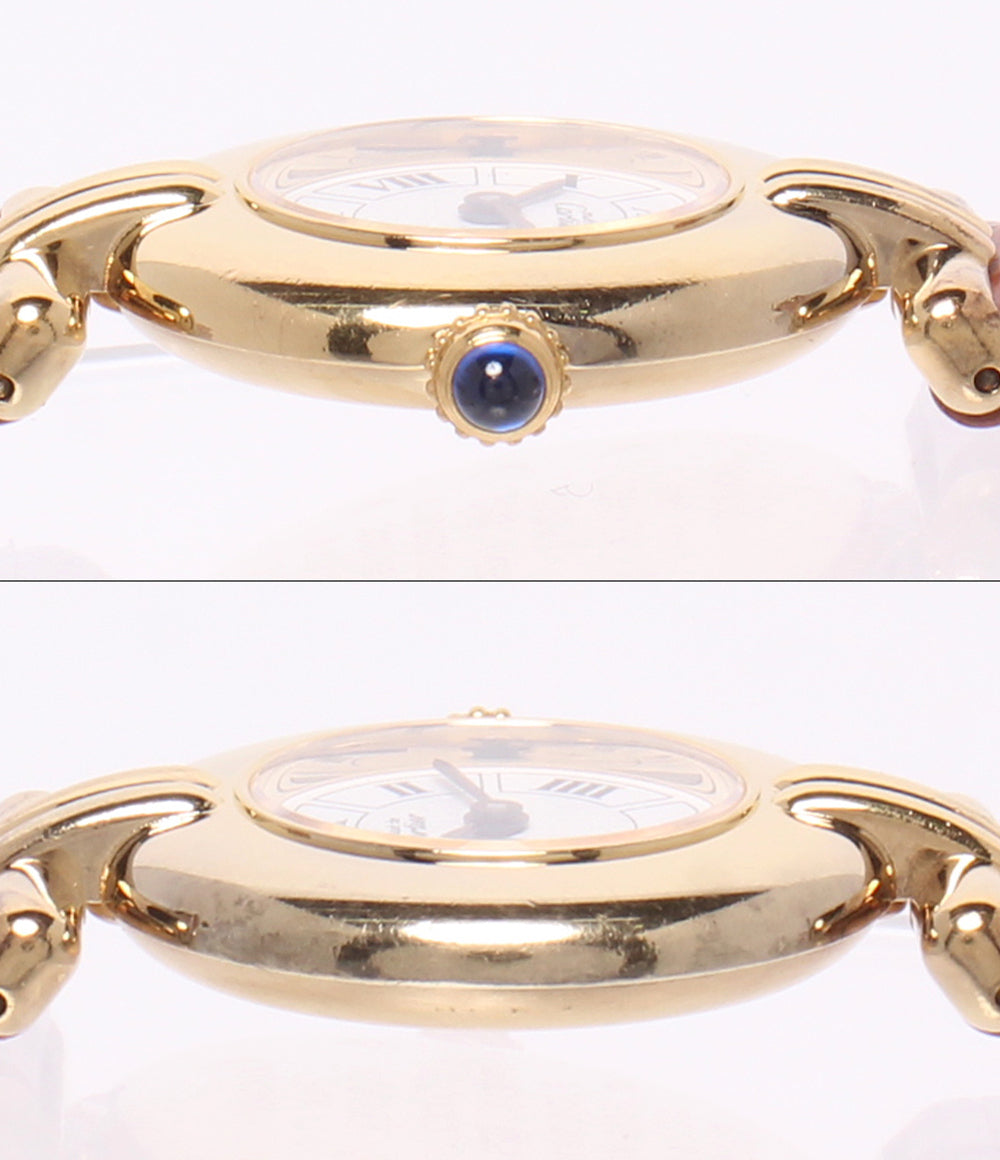 Cartier 腕時計 SV925 マスト コリゼ ヴェルメイユ マスト ドゥ カルティエ クオーツ ホワイト 590002 レディース カルティエ