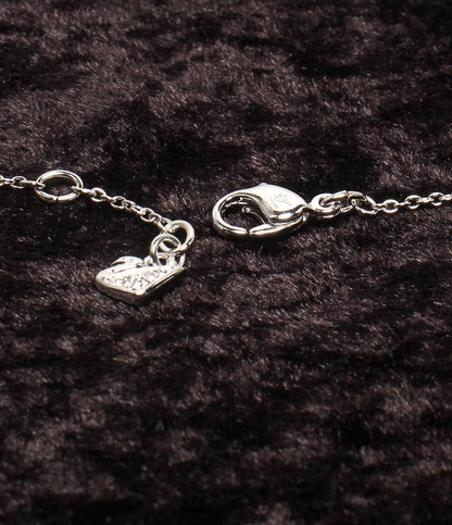 美品 SWAROVSKI ネックレス ハートモチーフ リボンモチーフ レディース スワロフスキー