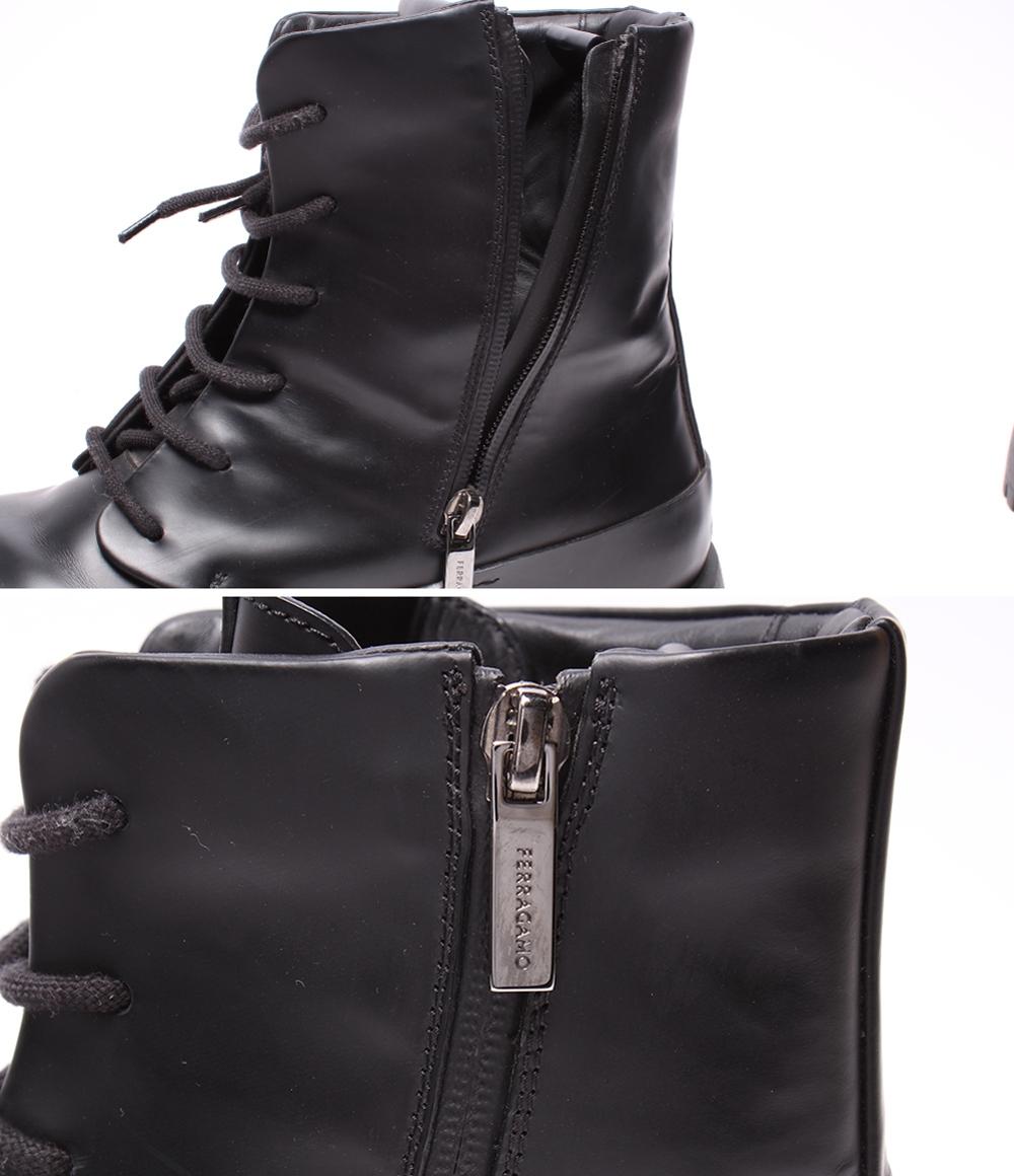 サルヴァトーレフェラガモ ショートブーツ 厚底 サイドファスナー Maxi Tongue Combat Boot メンズ SIZE 9 (L) Salvatore Ferragamo