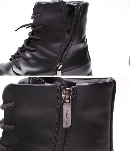 サルヴァトーレフェラガモ ショートブーツ 厚底 サイドファスナー Maxi Tongue Combat Boot メンズ SIZE 9 (L) Salvatore Ferragamo
