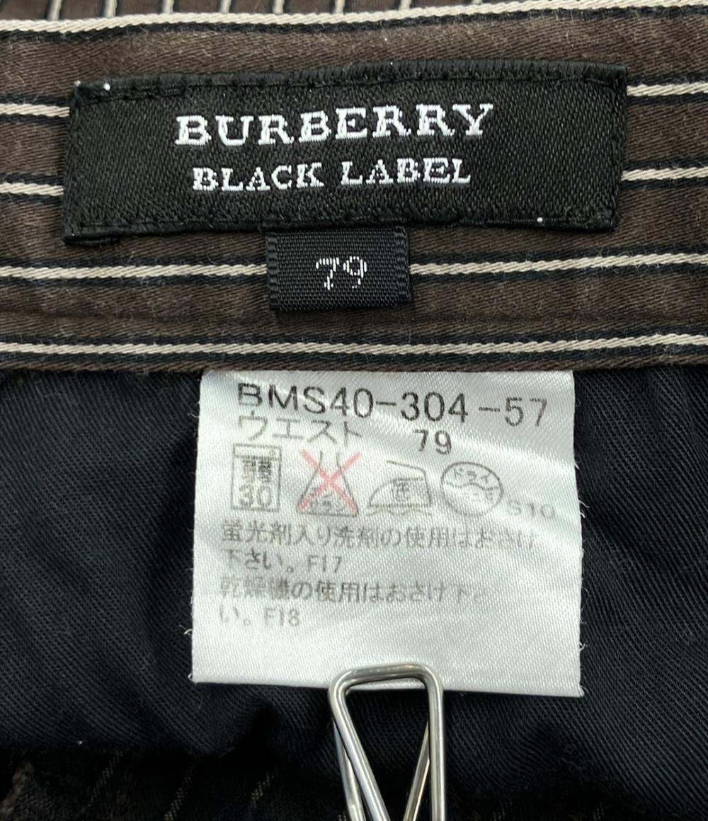 バーバリーブラックレーベル ロングパンツ ストライプ レディース SIZE 79 (XL) BURBERRY BLACK LABEL