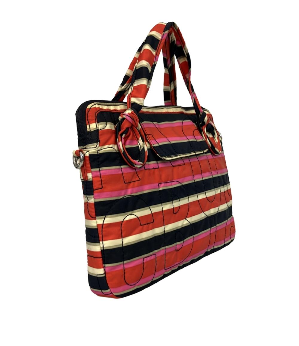 MARC BY MARC JACOBS 2way ハンドバッグ ショルダーバッグ 斜め掛け ボーダー柄 レディース マークバイマークジェイコブス