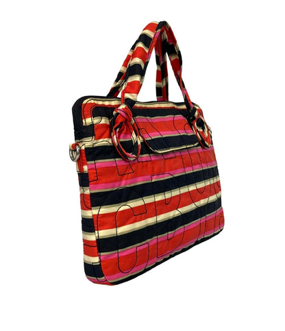 MARC BY MARC JACOBS 2way ハンドバッグ ショルダーバッグ 斜め掛け ボーダー柄 レディース マークバイマークジェイコブス