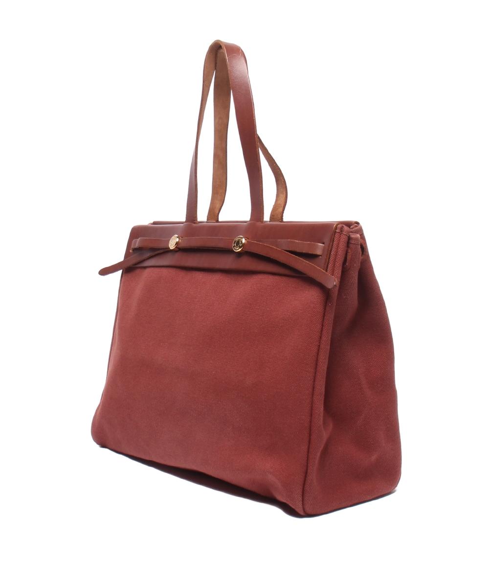 HERMES トートバッグ □F刻印 ゴールド金具 カバスGM エールバッグ