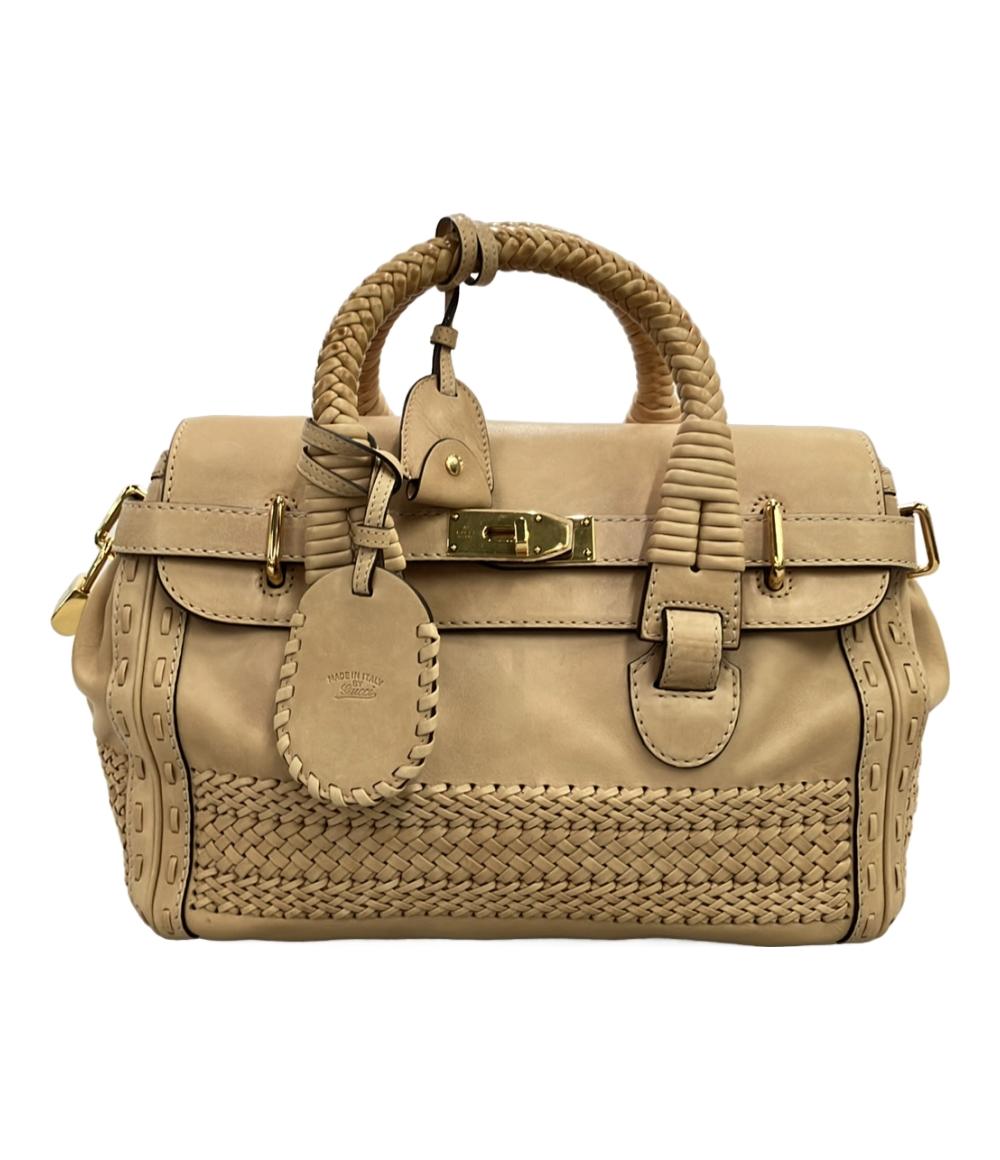 GUCCI ハンドバッグ ウーブンウェブ レザー 263945 486628 レディース グッチ