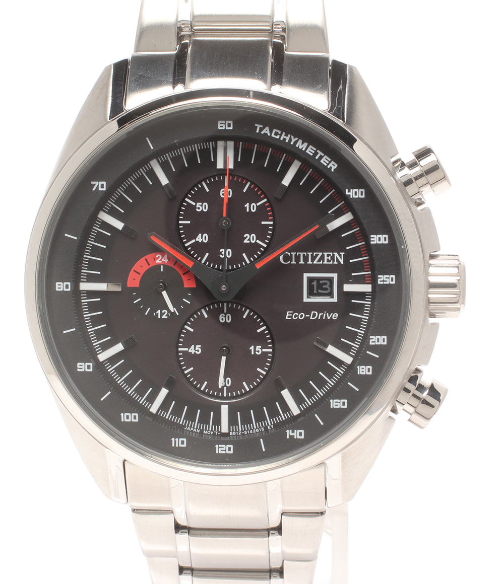 美品 CITIZEN 腕時計 ソーラー ブラック B612-S104394 メンズ シチズン
