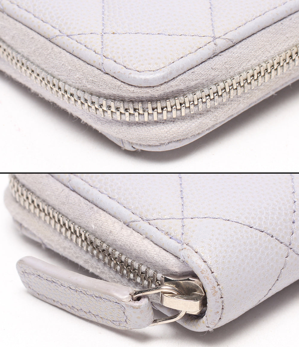 CHANEL コインケース シルバー金具 マトラッセ キャビアスキン 31番台 ココマーク レディース シャネル