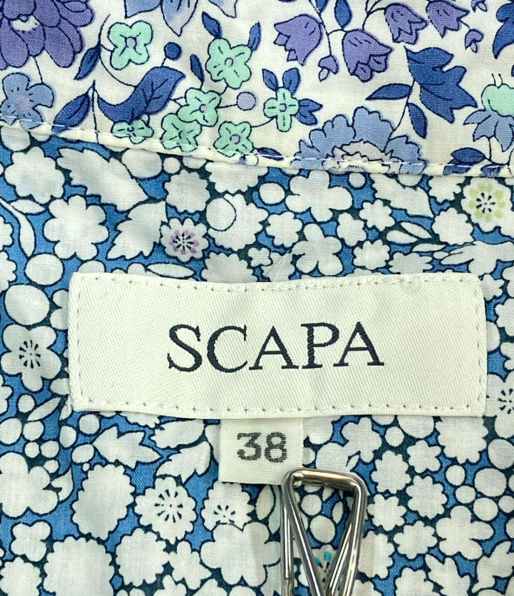 SCAPA 半袖ワンピース 花柄 レディース SIZE 38 (M) スキャパ
