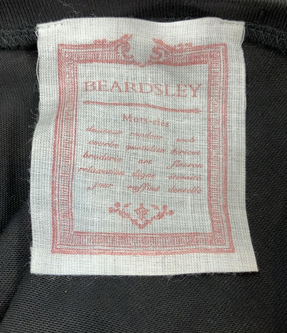 美品 BEARDSLEY 長袖ワンピース 総柄 マルワンピース コクーン型 タグ付き BEZ1032209 レディース SIZE 2 (M) ビアズリー