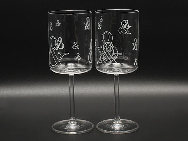美品 TIFFANY&Co. ワイングラス 2点セット ペア アンパサンド ティファニー