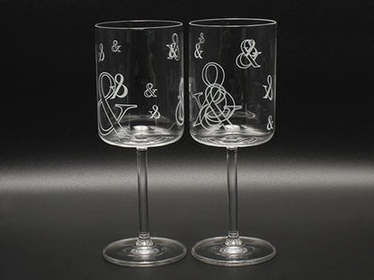 美品 TIFFANY&Co. ワイングラス 2点セット ペア アンパサンド ティファニー