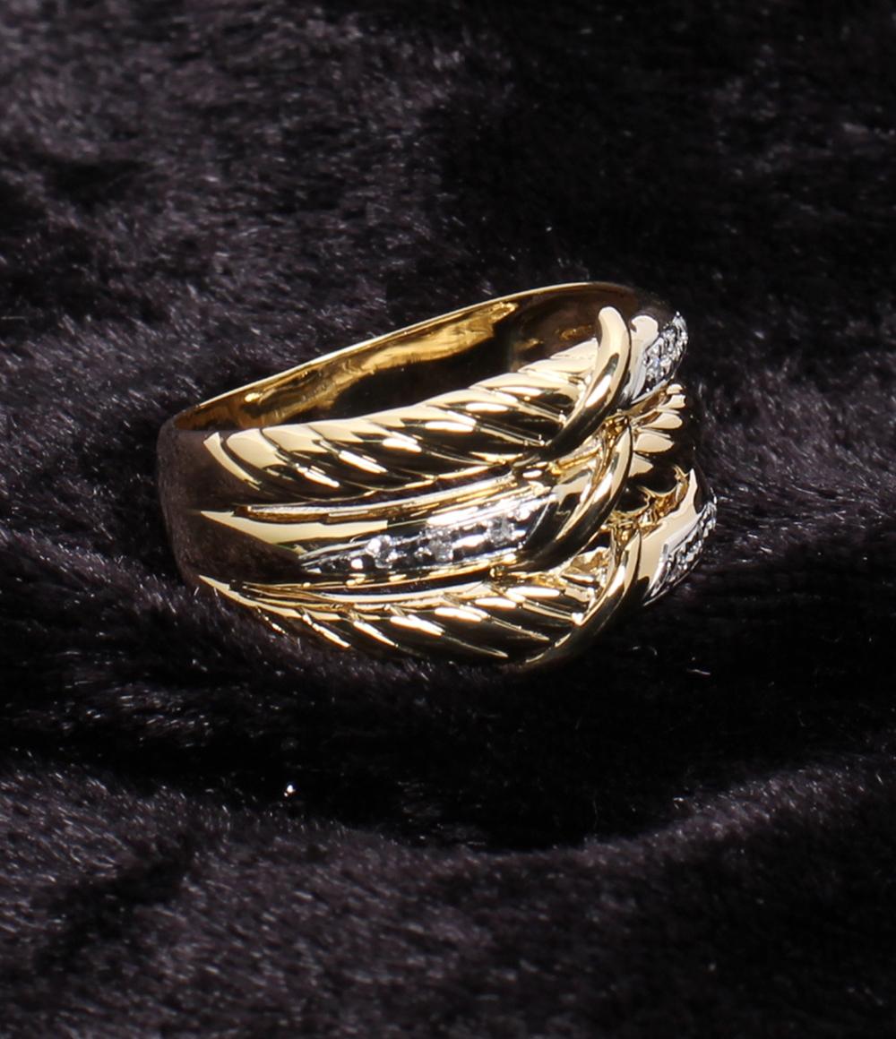 美品 リング 指輪 K18 Pt900 ダイヤ 0.05ct レディース SIZE 12号