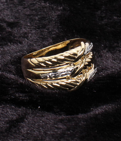 美品 リング 指輪 K18 Pt900 ダイヤ 0.05ct レディース SIZE 12号