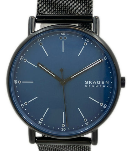 美品 SKAGEN 腕時計 クオーツ ブルー SKW6933 メンズ スカーゲン