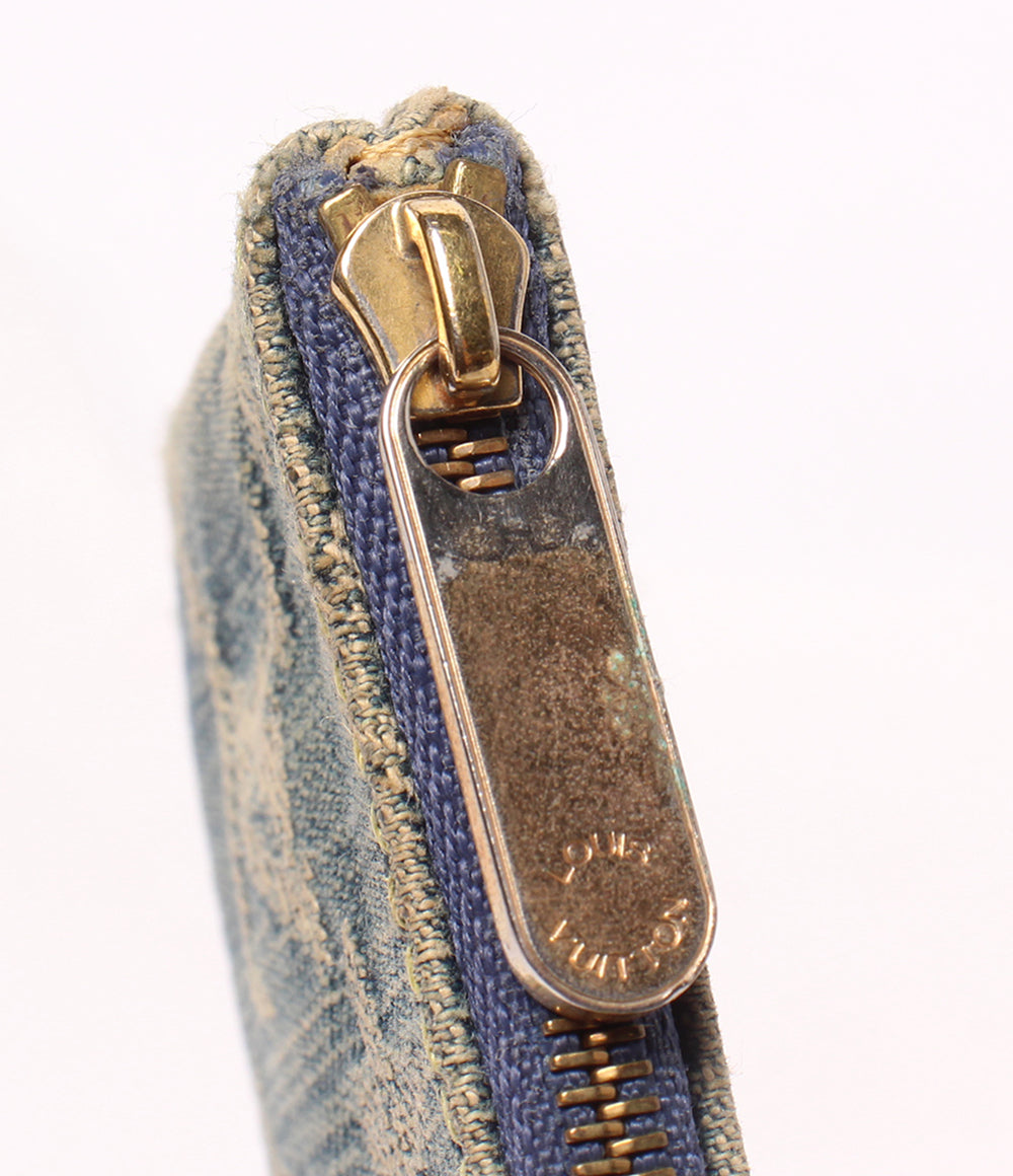 LOUIS VUITTON コインケース キーリング付き ポシェット クレ モノグラム デニム M95343 レディース ルイ・ヴィトン