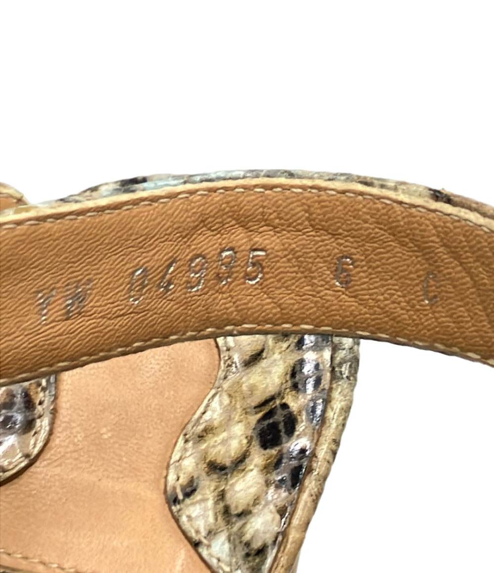 Salvatore Ferragamo サンダル ウェッジソール ガンチーニ YW 04995 レディース SIZE 6 サルヴァトーレフェラガモ