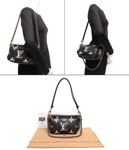 美品 LOUIS VUITTON ショルダーバッグ クロスボディバッグ ゴールド金具 ミュルティ ポシェット アクセソワール モノグラム アンプラント M45777