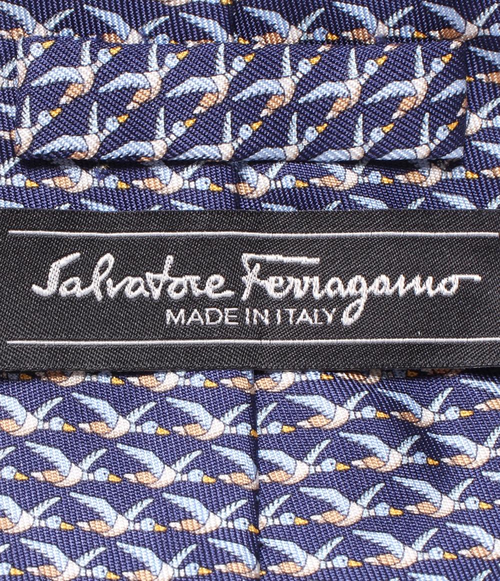 美品 サルヴァトーレフェラガモ ネクタイ シルク100％ メンズ Salvatore Ferragamo