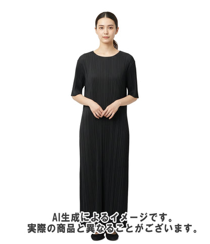 PLEATS PLEASE 半袖ワンピース レディース SIZE 5 プリーツプリーズ