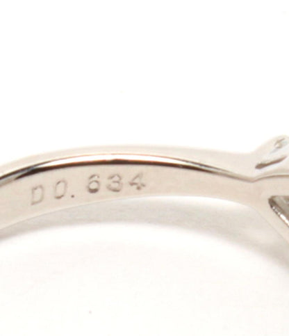 美品 リング 指輪 Pt900 エメラルド 0.85ct ダイヤ 0.634ct レディース SIZE 11号