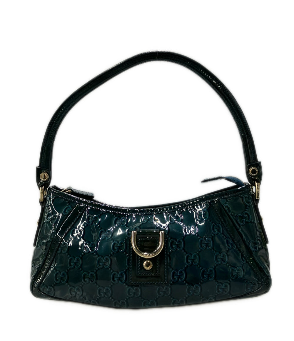 GUCCI ショルダーバッグ 肩掛け エナメル GGキャンバス 130939 2123 レディース グッチ