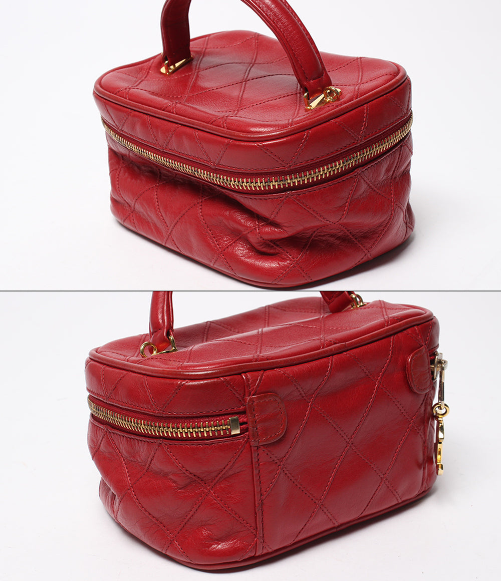 CHANEL 2WAY ハンドバッグ チェーンショルダーバッグ 肩掛け 斜め掛け バニティバッグ ゴールド金具 0番台 レディース シャネル