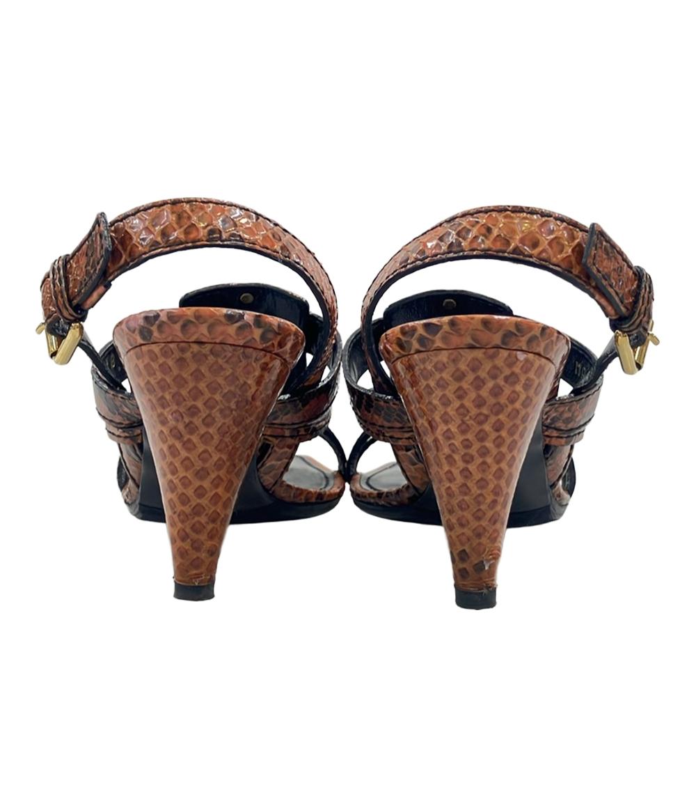 LOUIS VUITTON ストラップサンダル パイソン柄 レディース SIZE 34 21.5(cm) ルイ・ヴィトン