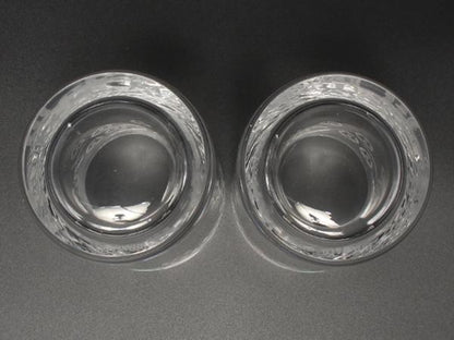 美品 TIFFANY&Co. グラス タンブラー 2点セット ペア 花柄 ティファニー