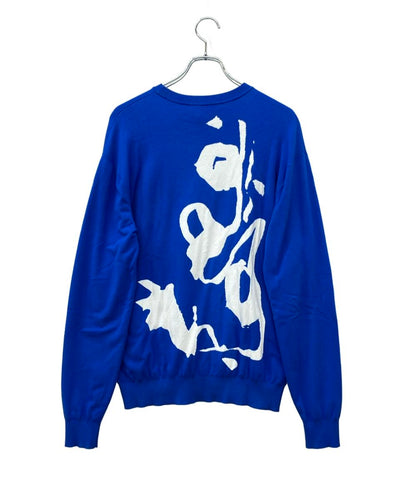 訳あり LOUIS VUITTON 長袖ニット LV スクリブルインターシャ クルーネックニット RM201 TZC HIN81W メンズ SIZE M ルイ・ヴィトン