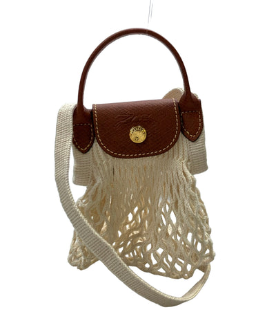 美品 Longchamp Filt 2way ハンドバッグ ショルダーバッグ ネットバッグ ル プリアージュ フィレ レディース ロンシャン フィルト
