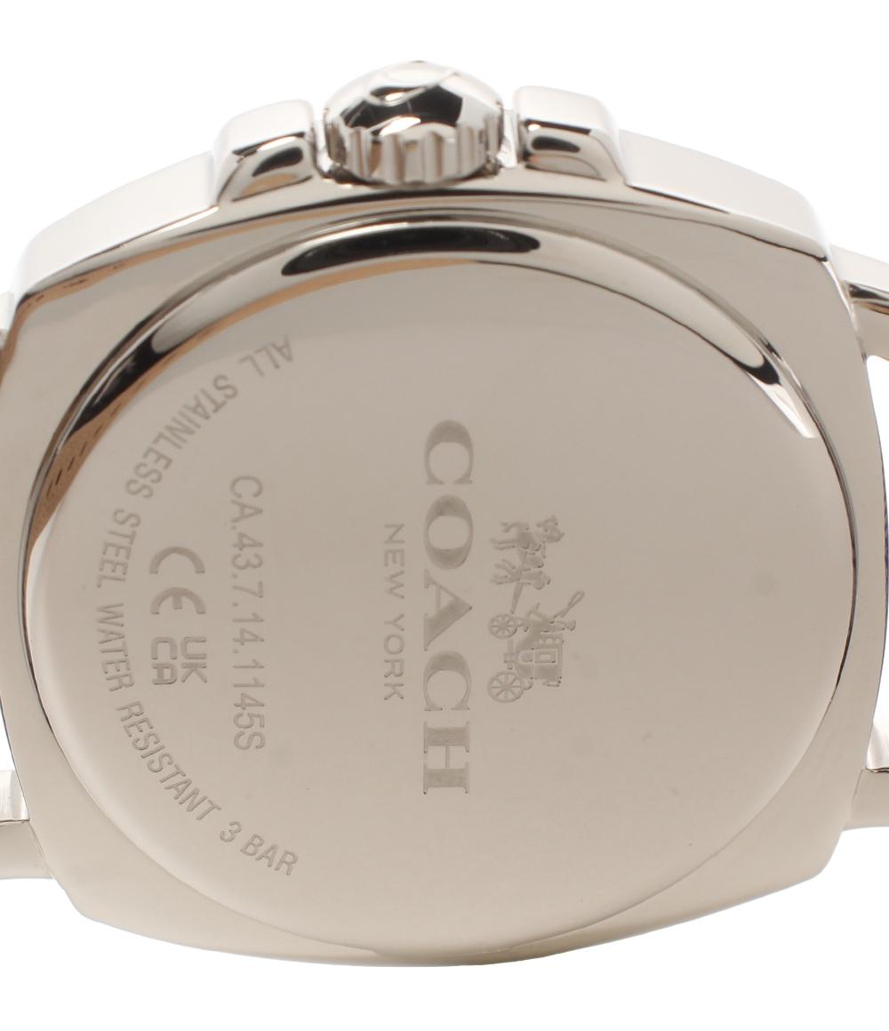 美品 COACH 腕時計 クオーツ シルバー CA.43.7.14.1145S レディース メンズ コーチ